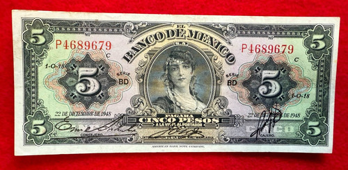 1948 mexico pesos gypsy - 1948,